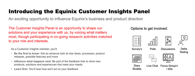 Equinix Customer Insights Panel